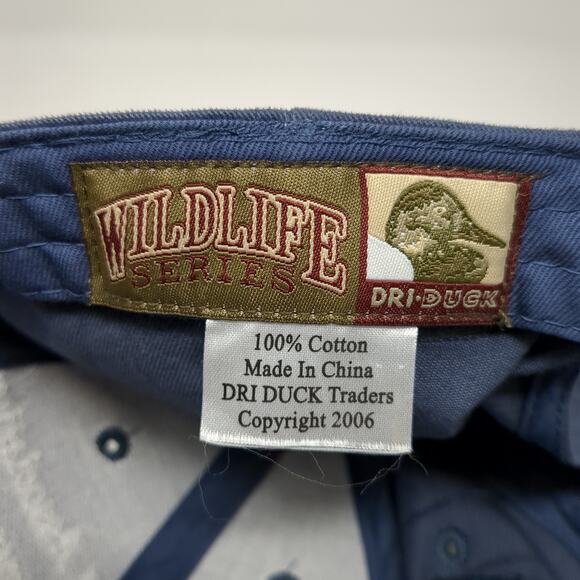 Wyoming Slideback Baseball Cap Blue One Size Adjustable Embroidered Dri-Duck - Picture 9 of 9